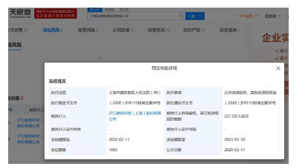 滬江網(wǎng)約257萬股權(quán)遭凍結(jié) 上市已經(jīng)失?。? class=