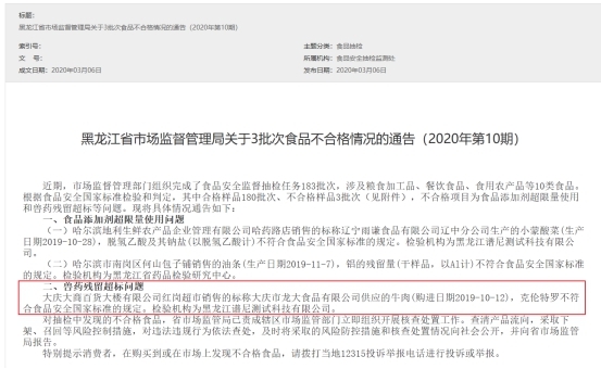 曝光！大慶大商紅崗超市牛肉抽檢不合格 為大商股份子公司